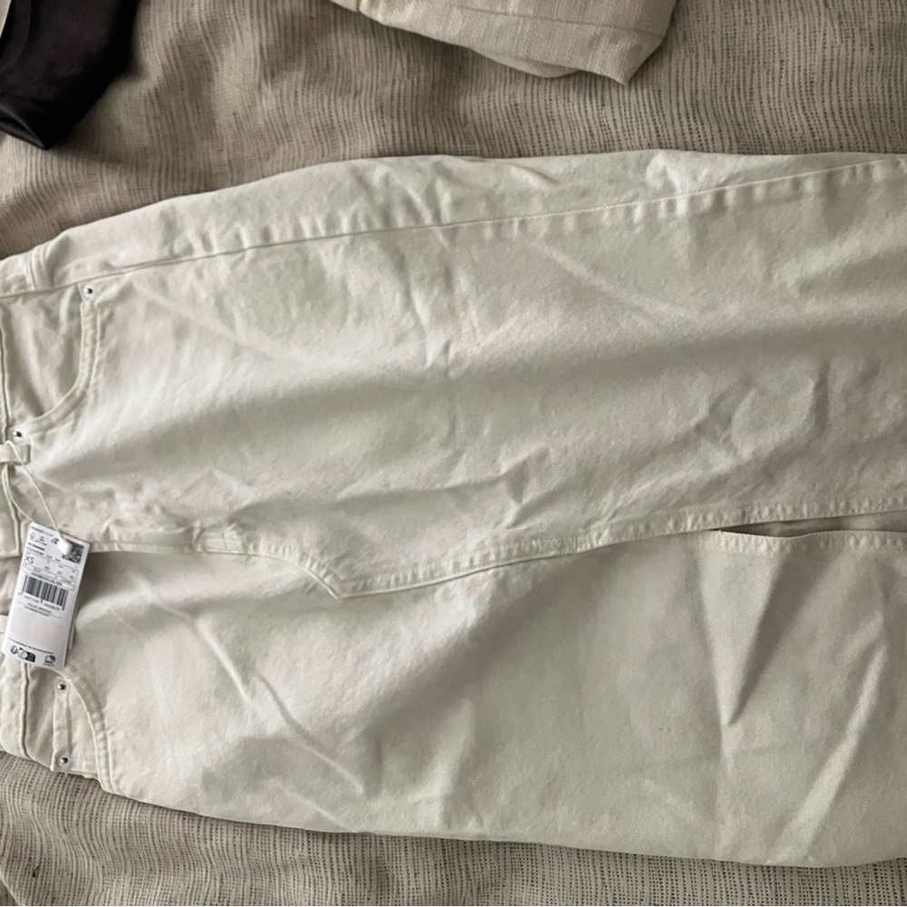 Mango denim midi skirt